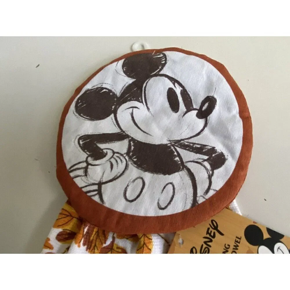 Disney Mickey Mouse Fall Autumn Leaves Hanging‎ Kitchen Towel NEW